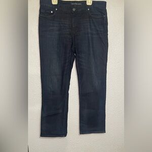 Calvin Klein men’s dark blue straight leg Denim Jeans size 36”X 30”